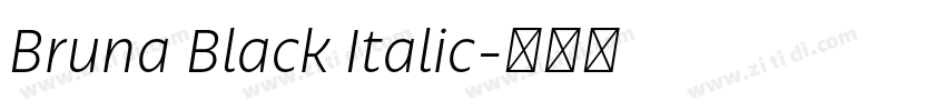 Bruna Black Italic字体转换